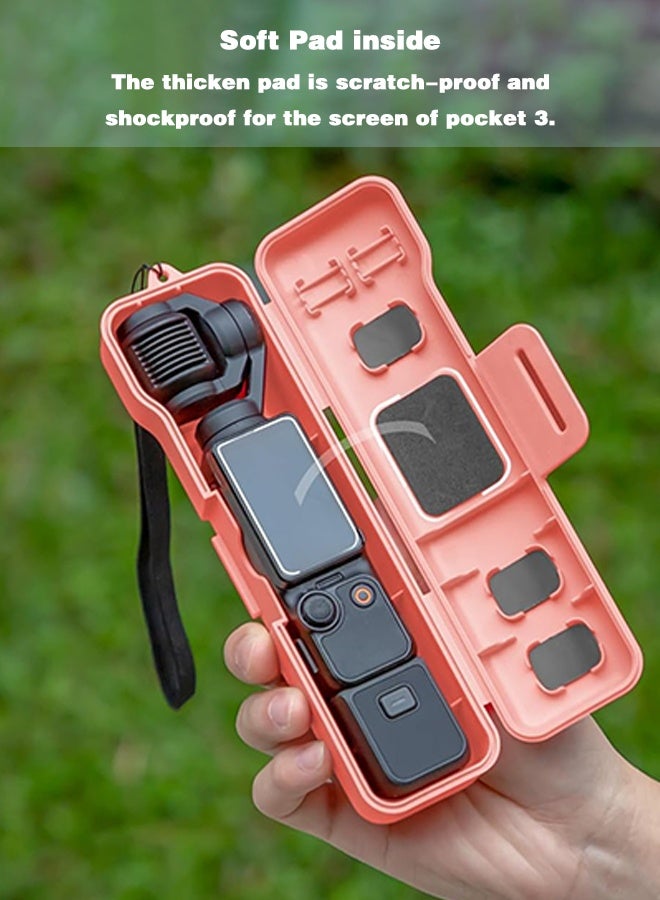 سني لايف جراب واقٍ مزود بحبل، متوافق مع كاميرا Osmo Pocket 3، غطاء بلاستيكي كامل للحماية، حقيبة سفر لحمل ملحقات Pocket 3 (أسود) - Image 5